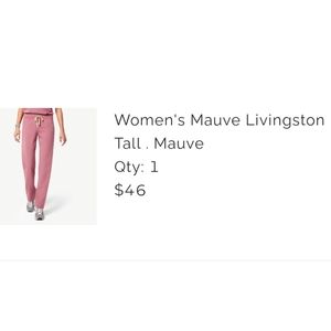 NWT Figs Mauve Livingston Scrub pants XLT